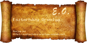Eszterházy Orsolya névjegykártya